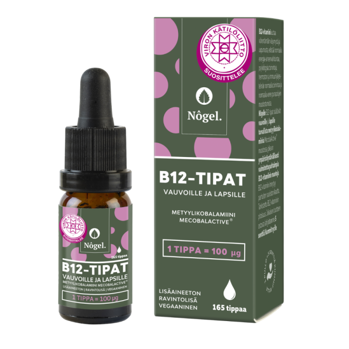 Nogel B12-tipat 100 mikrog vauvoille ja lapsille 10 ml kuva 2