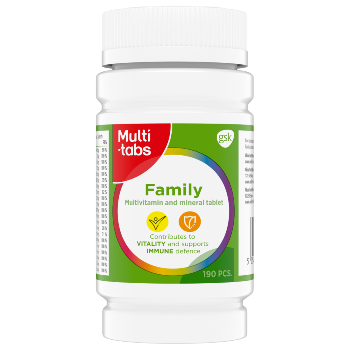 Multi-tabs Family Monivitamiini 190 kpl kuva 2