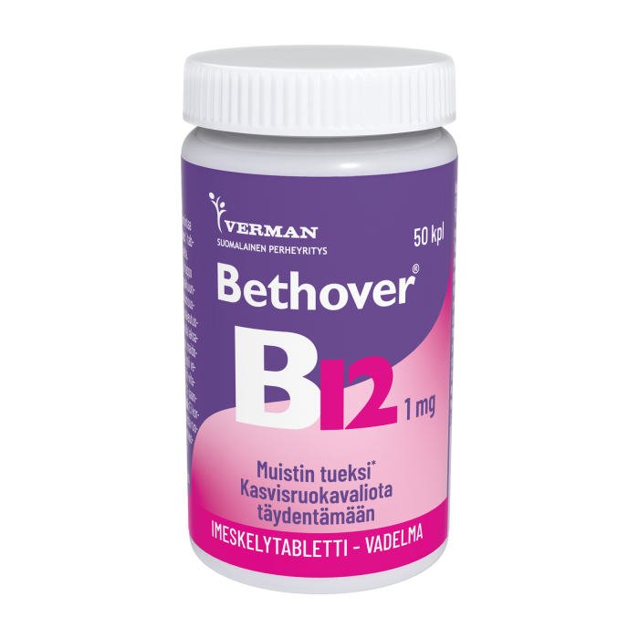 Bethover B12 1 mg Vadelma 50 TABL kuva 3