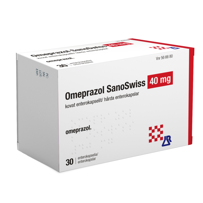 OMEPRAZOL SANOSWISS enterokapseli, kova 40 mg 30 fol