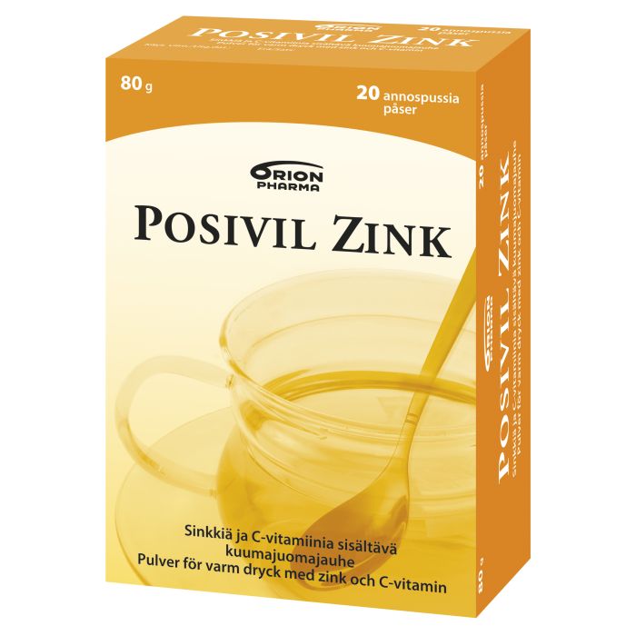 POSIVIL ZINK kuumajuomajauhe 20 annospussia kuva 3