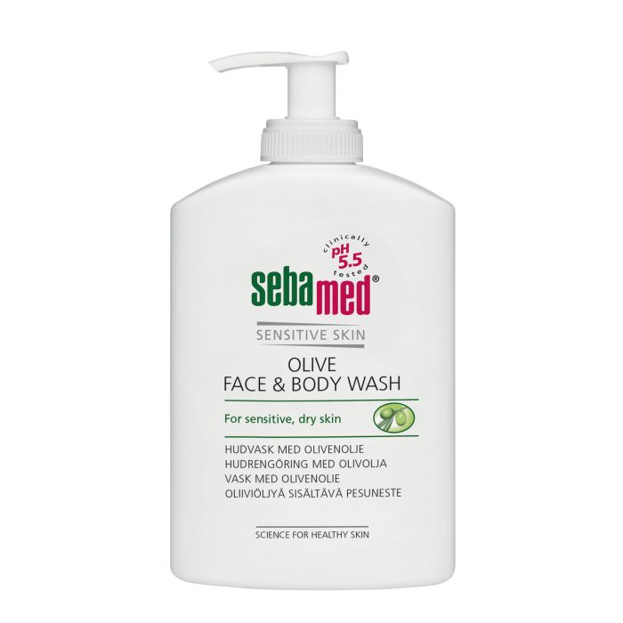 Sebamed Olive Face&Body wash pesuneste pumppupullo 300 ml kuva 3