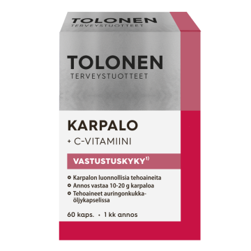Tolonen Karpalo + C-vitamiini 60 kapselia