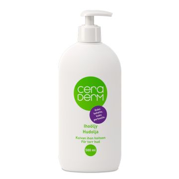 Ceraderm Ihoöljy pumppupullo 500 ml
