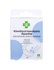 APTEEKKI Kiinnittyvä haavatyyny Aquastop S 7,5 cm x 5 cm 5 kpl/rasia