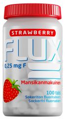 Flux Fluortablet Strawberry 0,25 mg F/tabl 100 sugtabletter / 36 g