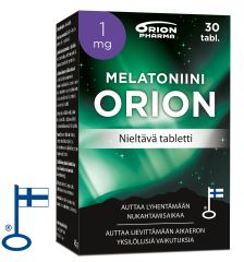 Melatoniini Orion 1 mg nieltävä 30 tabl