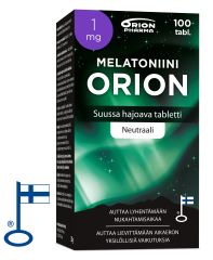 Melatoniini Orion 1 mg suussa hajoava 100 tabl
