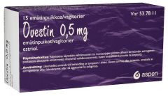 OVESTIN emätinpuikko 0,5 mg 15 fol