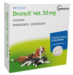 DRONCIT VET tabletti 50 mg 2 fol